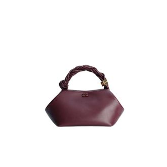 Ganni Burgundy Bou Small Leather Bag