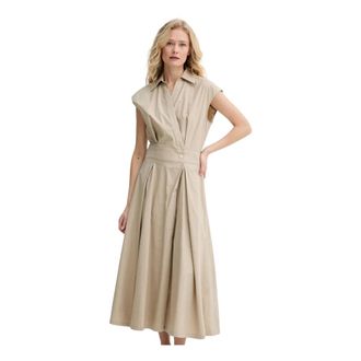 A.P.C. Robe Athena - Dames - Casual kleedjes - Beige - S - Katoen - Kleedjes