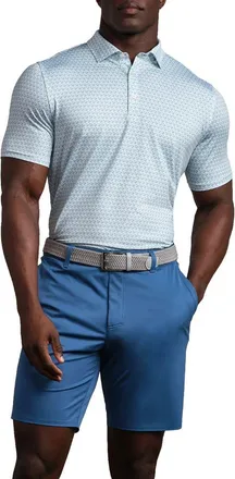Rhone Drive Time Performance Polo in Cool Mint Diamond Geo at Nordstrom, Size Xx-Large