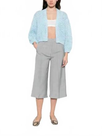 Forte_Forte Womens Open-Front Cardigan In Azure