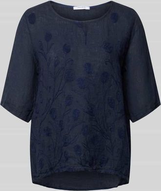 Zabaione Blusenshirt mit Stitchings Modell No44raa in Marine, Gr&ouml;&szlig;e XXL
