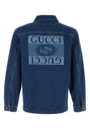 Gucci Mens Denim Jacket Bluemix Exterior: Cotton Other Fibers Giubbini
