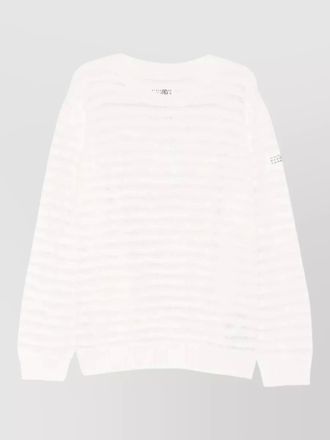 Maison Margiela sheer striped crewneck knitwear long sleeves