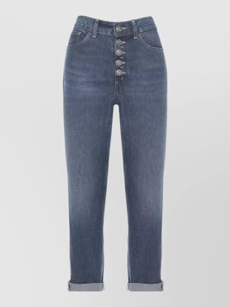 Dondup straight cut jeans rolled cuffs five pockets
