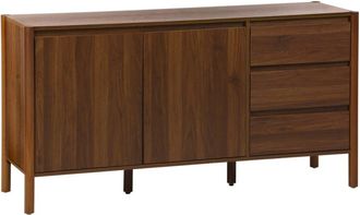 Sweeek Aparador con 2 puertas y 3 cajones, 150cm, nogal