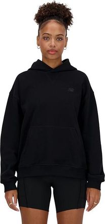New Balance Athletics French Terry Hoodie Womens Clothing Black : 2XL, Cotton