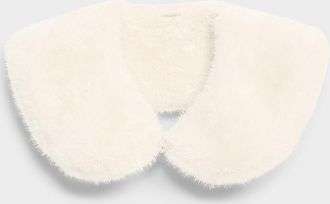 Simons Womens Jewel clasp faux-fur faux collar