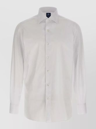 Finamore cotton blend long-sleeve napoli shirt