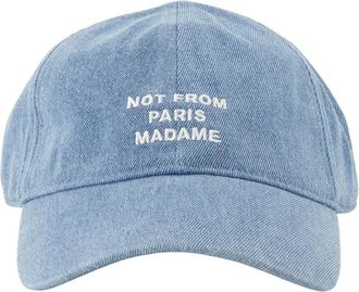 Dr&ocirc;le de Monsieur Slogan Cap - Heren - Petten - Blauw - ONE Size - Katoen - Accessoires