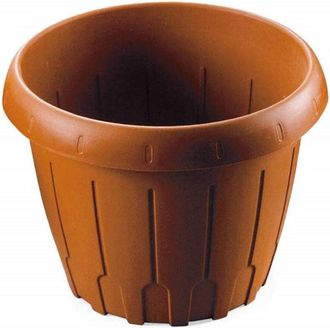 Trade Shop Trade Shop - Vaso Fioriera Tondo Plastica Senza Sottovaso Piante Fiori Casa Giardino 35cm 16lt