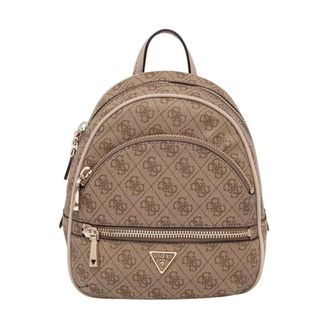 Guess Backpacks, female, Brown, ONE SIZE, Manhattan II Backpack Latte Logo