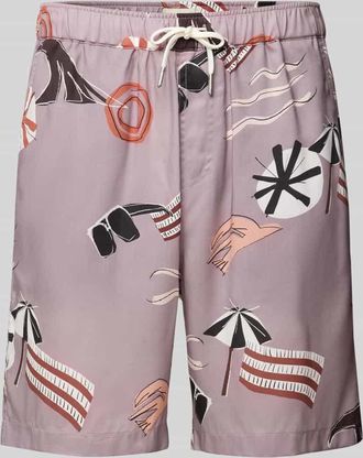 Scotch & Soda Relaxed Fit Bermudas mit Eingrifftaschen Modell FAVE in Mauve, Gr&ouml;&szlig;e XXL