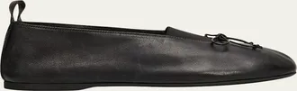 Miu Miu Nappa Leather Ballerina Flats