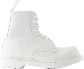 Dr. Martens 1460 8-Eye Veterschoenen - Heren - Veterlaarzen - Wit - 40 EU - Nylon - Schoenen