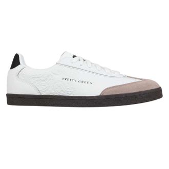 Pretty Green Leren sportschoenen voor heren van Moorgate (Wit)