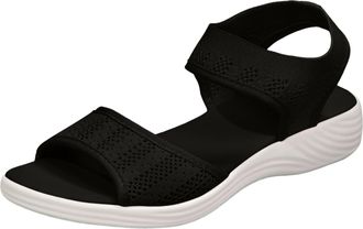 Generic 2026 Women Shoes Thick Sole Sandals Fashionable Breathable Beach (Black, 6.5)