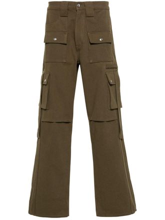 Rhude straight-leg cargo pants - men - Polyester/Cotton/Cotton - M - Green