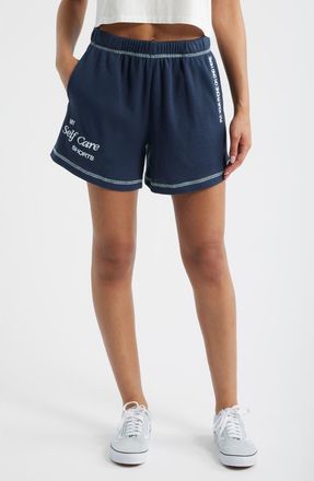 The Mayfair Group My Self Care High Waist Shorts in Navy at Nordstrom, Size Xx-Large
