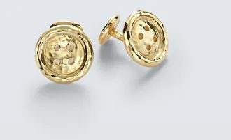 Octavia Elizabeth Button 18kt gold cufflinks
