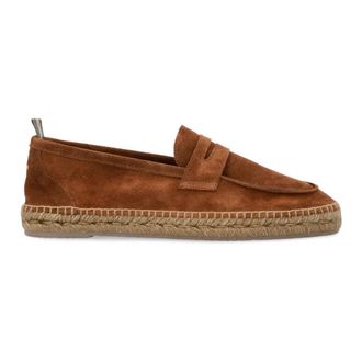 Castaner Espadrilles, male, Brown, Size: 8 US Suede Moccasin Espadrilles Closed Shoes