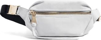 Aim&eacute;e Milan Leather Belt Bag in Cloud W/Shiny Gold at Nordstrom