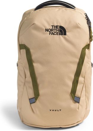 The North Face Vault Everyday Laptop Backpack - PFAS Free, Khaki Stone/Tnf Black, One Size, Vault Everyday Laptop Backpack | Commuter Travel Bag With Water-repellent