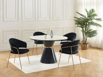 Pascal Morabito Sedia in Velluto e Metallo Dorato Nero - Lotto di 2 - MADOLIA di Pascal MORABITO