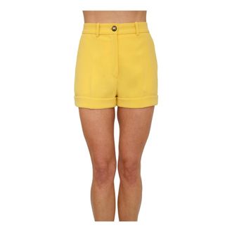 Elisabetta Franchi Lightweight Crepe Shorts - female - Elisabetta Franchi - Short Shorts - Yellow - XS - Shorts