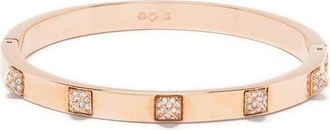 Swarovski glass-embellished bracelet - women - Metal/glass - One Size - Pink