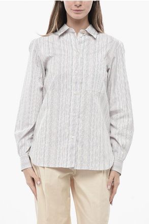 Paul Smith Poplin Shirt with Hairline Pattern and Chest Pocket size 40