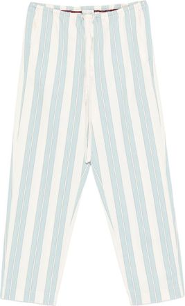 Forte_Forte gestreifte Hose mit Kordelzug