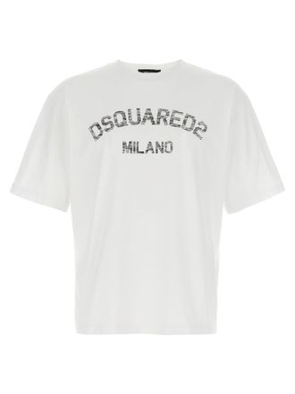 Dsquared2 Dsquared&sup2; Witte Katoenen T-Shirt