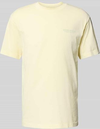 Tom Tailor Denim Relaxed Fit T-Shirt aus reiner Baumwolle in Hellgelb, Gr&ouml;&szlig;e XXL