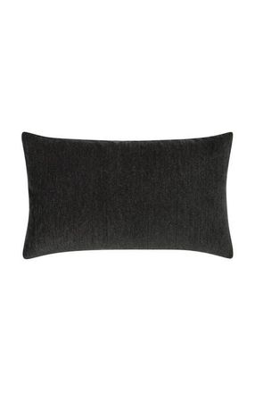 Elaine Smith Luxe Velour Plush Chenille Indoor & Outdoor Woven Accent Pillow in Charcoal at Nordstrom, Size 12X20