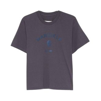 Maison Margiela Dames, Tops, Blauw, Maat: L Katoen