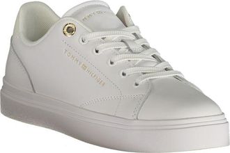 Tommy Hilfiger Lace-Up Polyurethane Sneaker - White