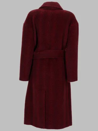 Palt&ograve; Alpaca and Wool Blend Coat - Red