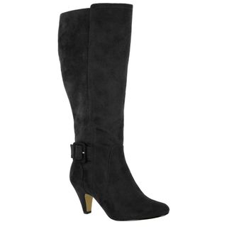 Bella Vita Womens Bella Vita Troy II Boots Black Suede Almond Toe Knee High HAWK2390