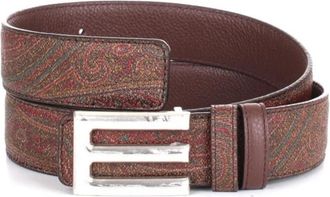 Etro Gladde leren riem - Dames - Riemen - Beige - 90 CM - Leer - Accessoires