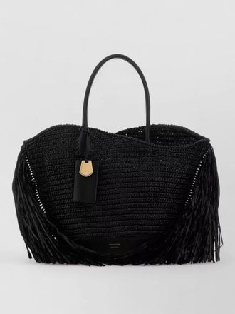 Ferragamo soft bag raffia shoulder bag
