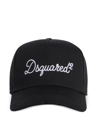 Dsquared2 Black Baseball Cap Adjustable Metal Strap
