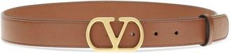Valentino Garavani Signature VLogo Riem - Dames - Riemen - Beige - 85 CM - Leer - Accessoires
