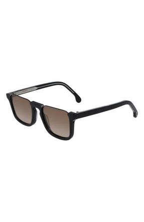 Paul Smith Belmont 50mm Rectangle Sunglasses in Black Ink at Nordstrom