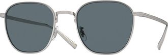 Oliver Peoples OV1329ST Rynn Polarized 50363R Mens Sunglasses Silver Size 49