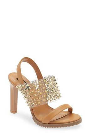 DKNY Balto Embellished Slingback Sandal in Nougat at Nordstrom Rack, Size 6.5