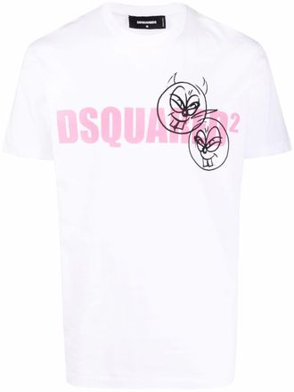 Dsquared2 T-shirt met logoprint - Wit