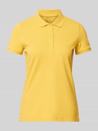 Christian Berg Poloshirt mit kurzer Knopfleiste in Senf, Gr&ouml;&szlig;e XXL