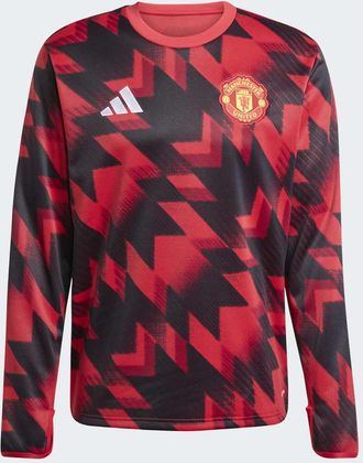 adidas adidas Performance - Manchester United 25/26 - Maglia da riscaldamento pre-partita color rosso MUFC