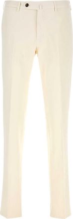 Pantaloni Torino White Stretch Cotton Blend Pant