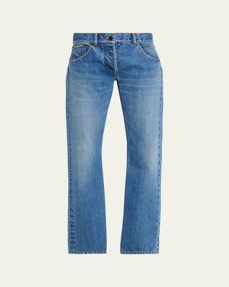 The Row Fima Low-Rise Straight-Leg Ankle Jeans